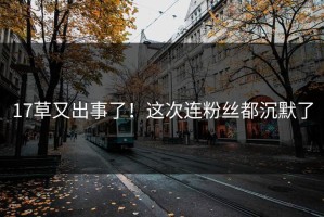 17草又出事了！这次连粉丝都沉默了