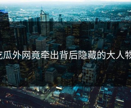 吃瓜外网竟牵出背后隐藏的大人物？