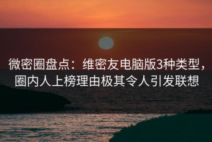 微密圈盘点：维密友电脑版3种类型，圈内人上榜理由极其令人引发联想