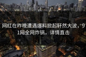 网红在昨晚遭遇爆料掀起轩然大波，91网全网炸锅，详情直击