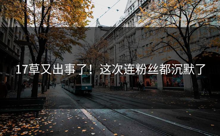 17草又出事了！这次连粉丝都沉默了