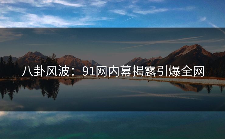 八卦风波：91网内幕揭露引爆全网